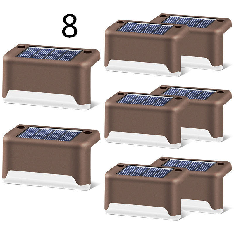 New Upgrade Waterproof LED Solar Fence Lamp Solar Deck Lights Solar Step Light Outdoor For Patio Stairs Garden Pathway Step Y