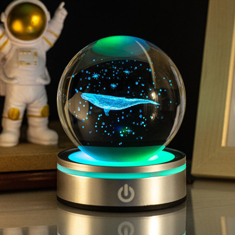 Creative 3D Inner Carving Luminous Crystal Ball Colorful Gradient Small Night Lamp Home Decorations Gifts Selection 8063c8a0