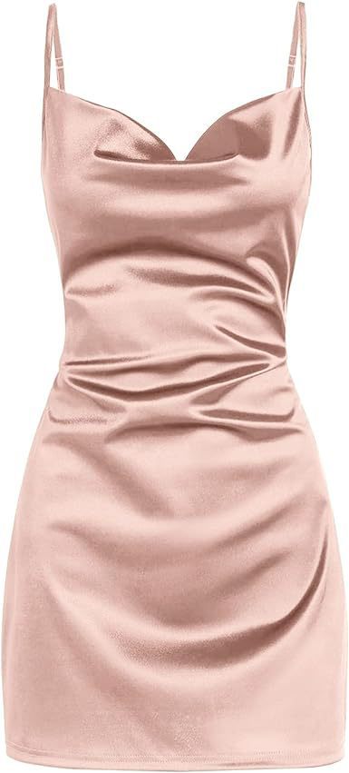 Strap Satin Backless Lace Up Dress Summer Sexy Elegant 807eac37 b706 4570 be40 3558df365f2c