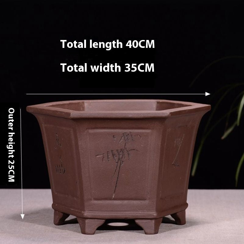 Purple Sand Flowerpot Breathable Bonsai Pot Orchid Pots Banyan Potted Green Radish 80afaa90 3757 431d b6a6 5dbc4607e099