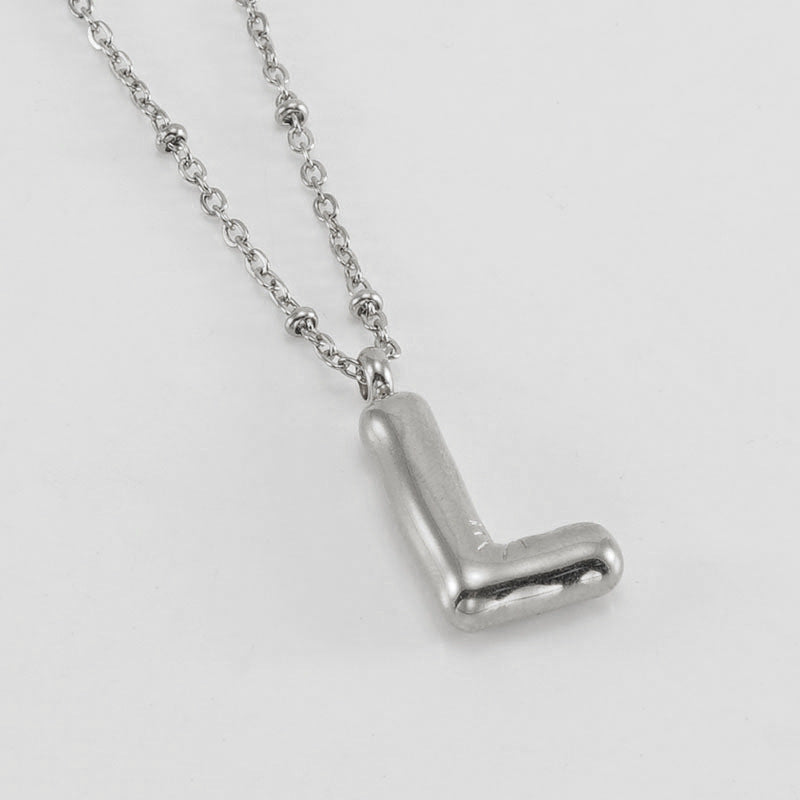 Women's Fashion Bubble Letter Pendant Letter Necklace 8120c198 6c13 4765 9e87 1c89763b234b