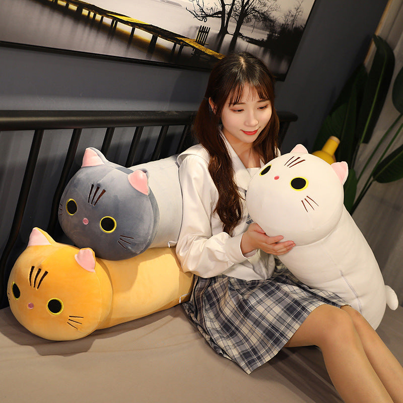 Large Size Cartoon Cat Plush Toys Stuffed Cloth Doll Long Animal Pillow Cushion 813267768768