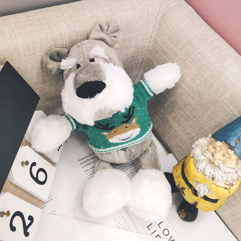 Schnauzer doll cute ins plush toy puppy husky doll 813755648218