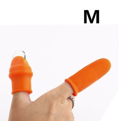 Silicone Thumb Knife Finger Protector Gears Cutting Vegetable Harvesting Knife Pinching Plant Blade Scissors Garden Gloves 81