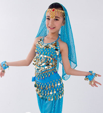 Children's Dancing Clothes Indian Dance Costume Xinjiang Dance Performance Wear Girls Belly Dance Children's National Perform