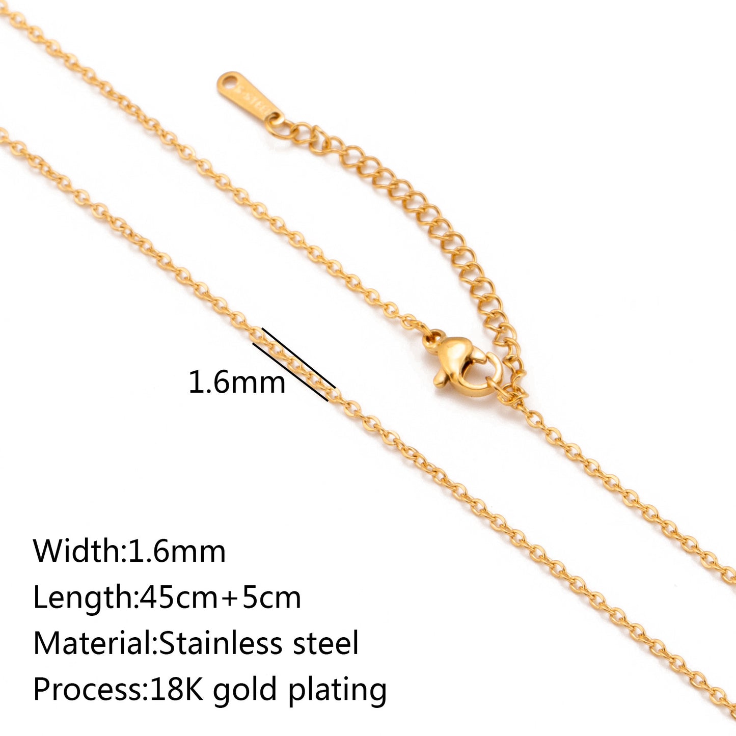 Stainless Steel Vacuum Vapor Plating 18K Gold Color Protection Lip Chain Accessories 81fe71d7 d20e 4402 9024 71ab2904d83e