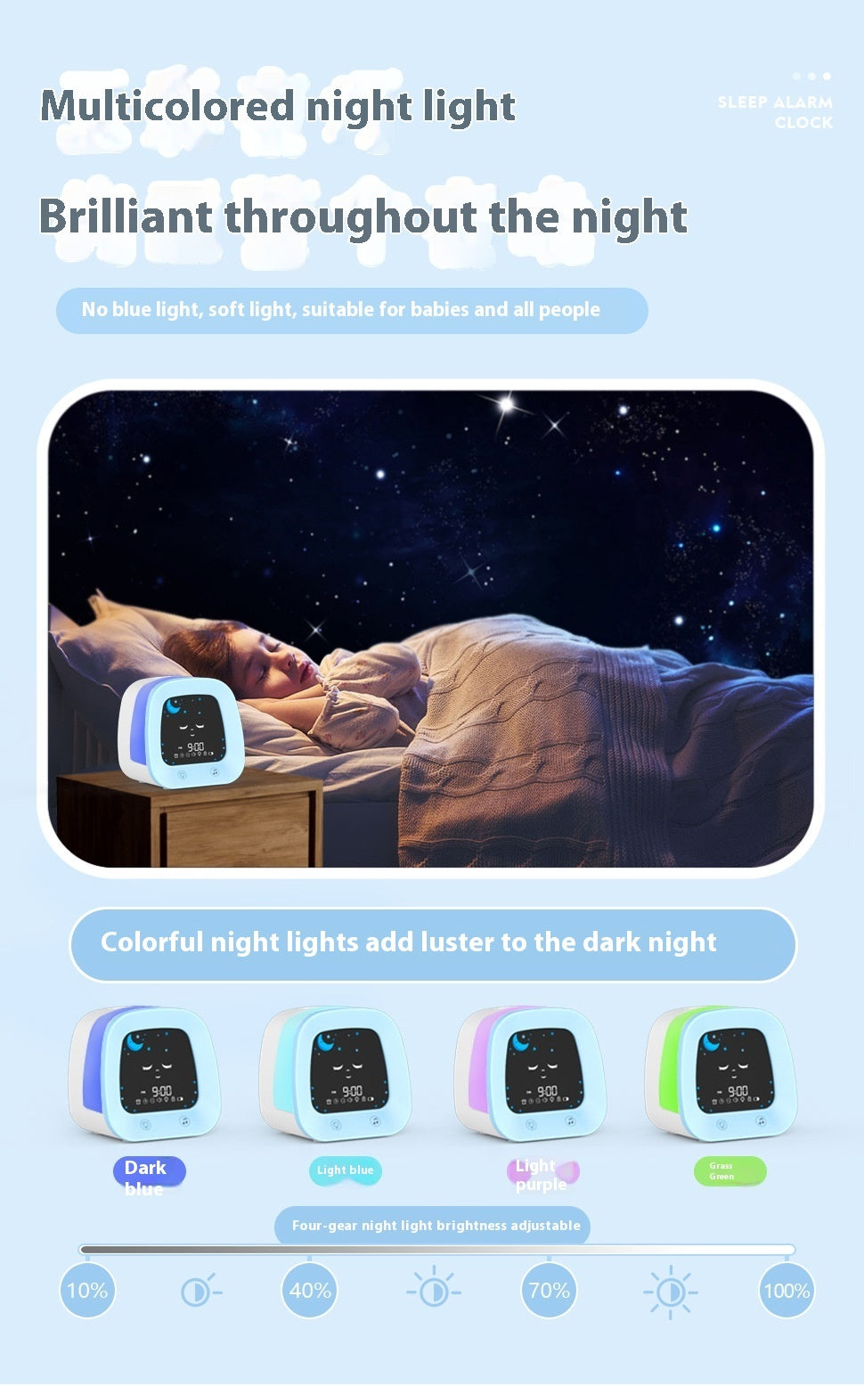 Children's Music Alarm Student Mute Snooze Alarm Bedside Luminous Clock 82179314 eb6d 45a5 88e2 ebdee7468b63