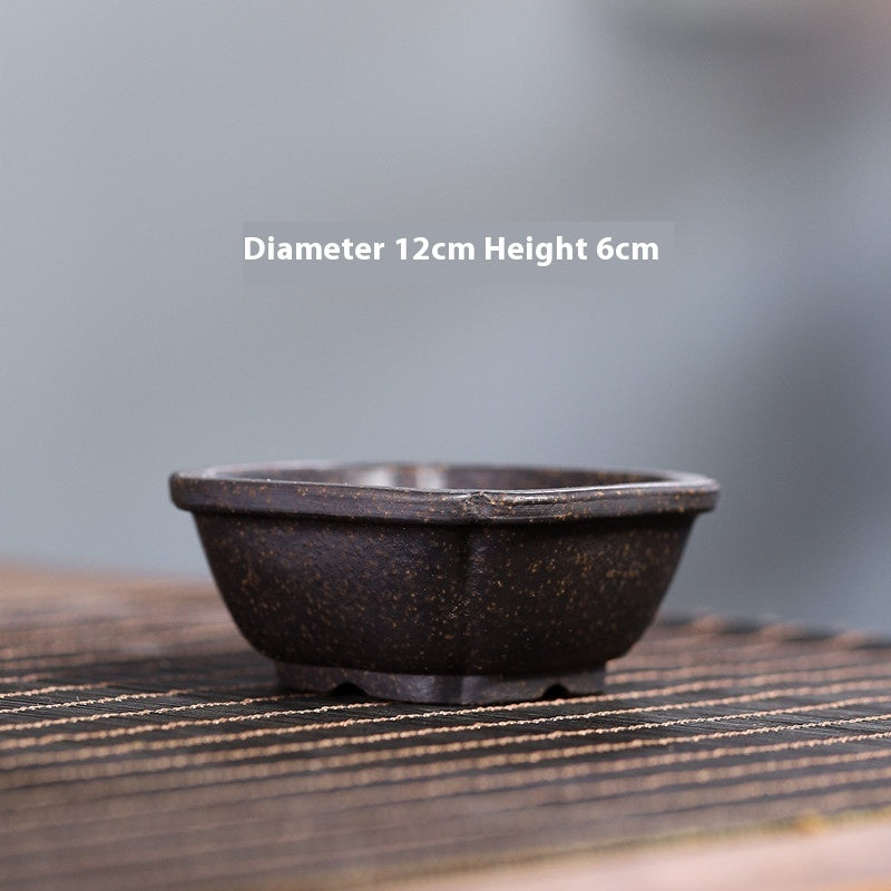 Yixing Purple Sand Small Flower Pot Stoneware Breathable 8242d46e 71cc 44e8 9de6 45bc616a0401