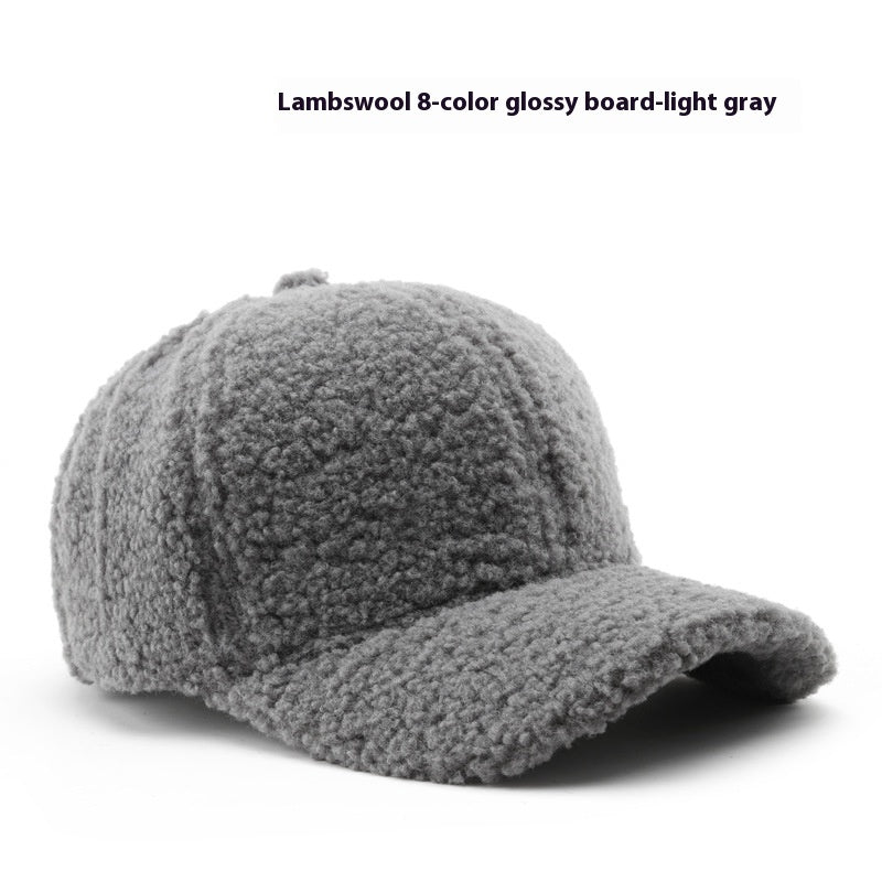 Baseball Cap Fashion Retro Solid Color Lamb Wool Curved Brim 8270a78d d36a 48d6 a2e4 4f832b4c19d3 trans