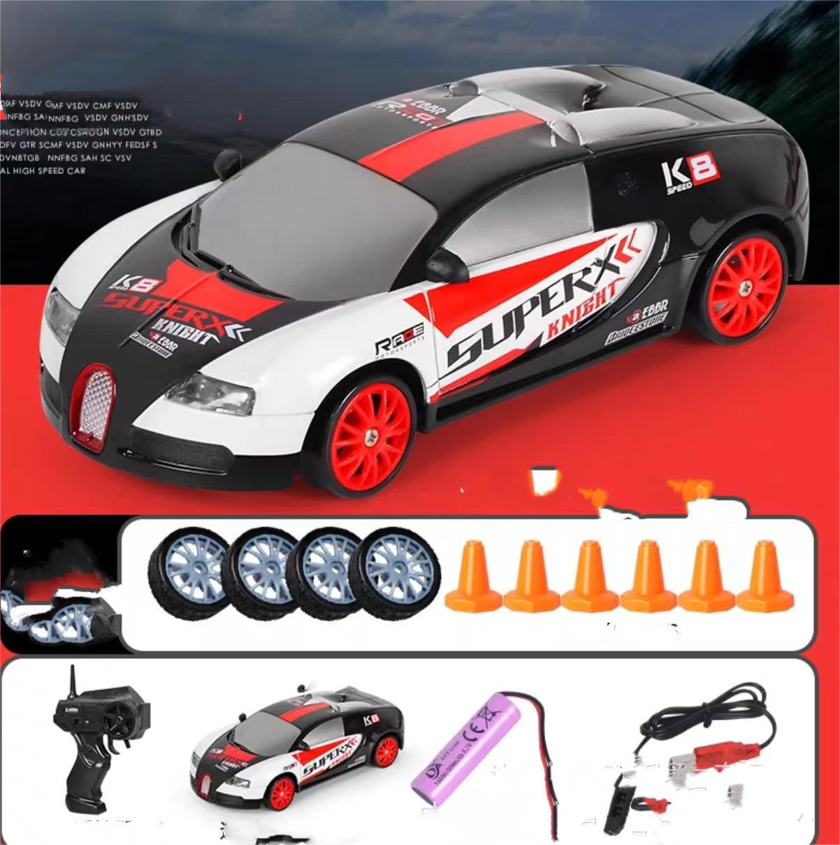 2.4G Drift Rc Car 4WD RC Drift Car Toy Remote Control GTR Model AE86 Vehicle Car RC Racing Car Toy For Children Christmas Gifts - HD Wireless Product #20