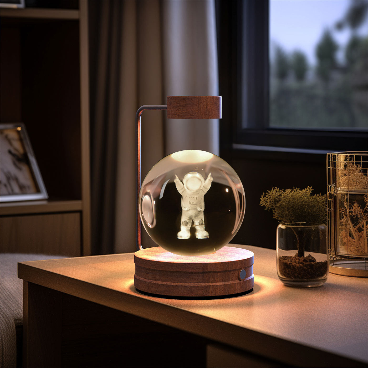 Crystal Ball Cosmic Dinosaur Indoor Night Light USB Power Warm Bedside Light Birthday Gift Night Lamp 82bef123 5be0 44a5 a030