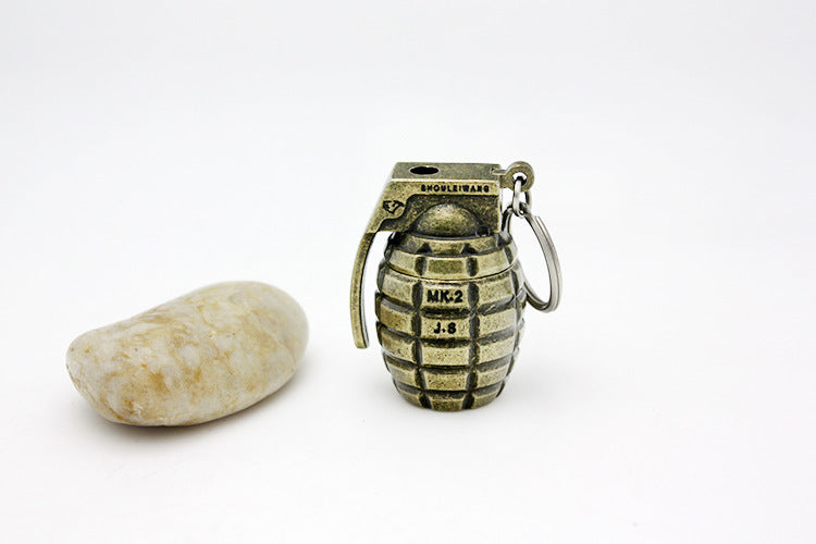 Bronze Grenade Hanging Buckle Flame Lighter Creative Personality 82bf4f7e 0148 4997 8c16 1e49664714da
