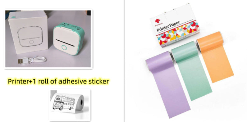 Portable Mini Thermal Label Printer Home Photo Printer Student Wrong Question Printer Bluetooth-compatible Mini Label Printer Price Tag - 图片 63