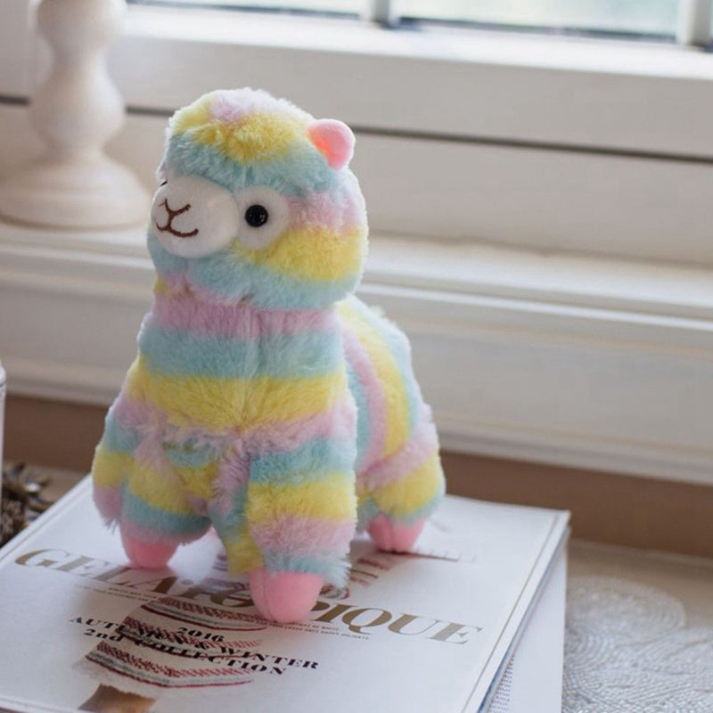 Rainbow Alpaca Doll Plush Toy 843374522436