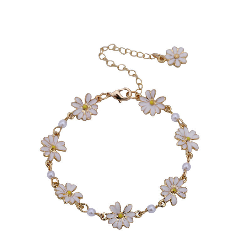 Sweet Personality Artistic Design Simple And Daisy Bracelet Contrast Color Adjustable Bracelet 84d8342b 8745 43cf 9a1e a70b1c