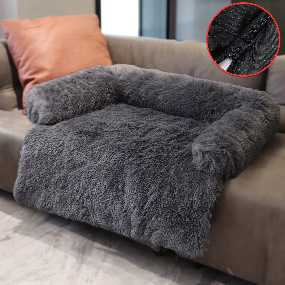 Removable Pet Dog Mat Sofa Dog Bed Soft Pad Blanket Cushion Home Washable Rug Warm Cat Bed Mat For Couches Car Floor Protecto