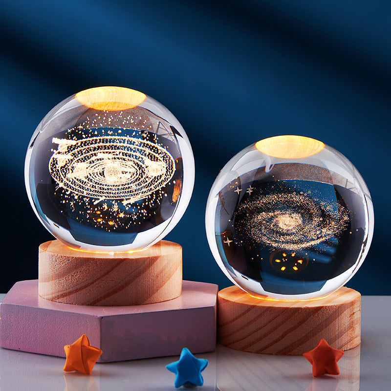 Crystal Ball 3D Inner Carved Solar System Glowing Night Lights Warm Bedside Light Festival And Kid Gift Night Lamp 850316ee 6
