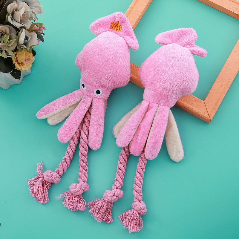 Vocal Cotton String Octopus Bite-resistant Teeth Cleaning Interactive Pet Toy 85b79b9a 6113 44ff b4c0 0e6b62a50d77