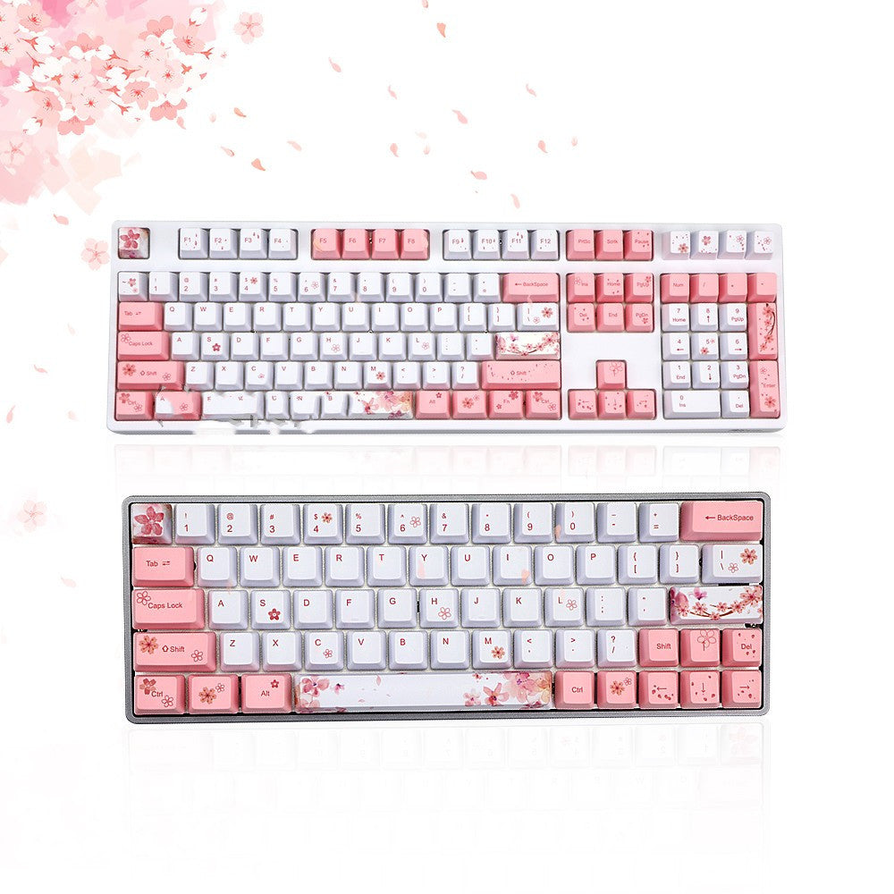 Sakura Keycap Key OEM Height Five-sided Sublimation Keycap - 图片 1