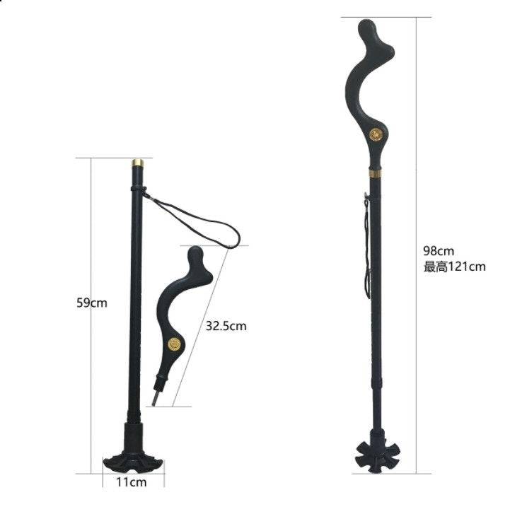 Telescopic Stick Stool Folding Handle Walking Stick 8644680004567