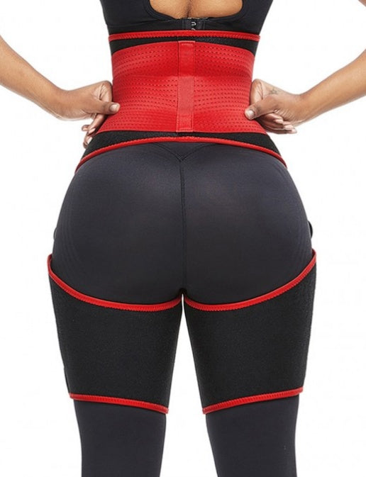Sports Waist Belt Adjustable One-piece Girdle Leg Straps 866916750891