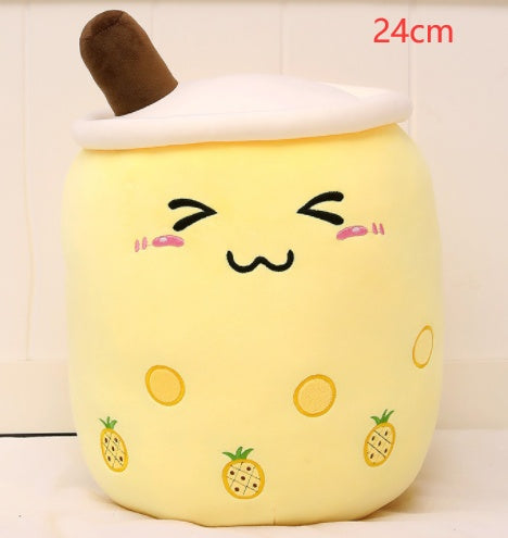 Cute Fruit Drink Plush Stuffed Soft Strawberry Milk Tea Plush Boba Tea Cup Toy Bubble Tea Pillow Cushion Kids Gift 86d7e570 f