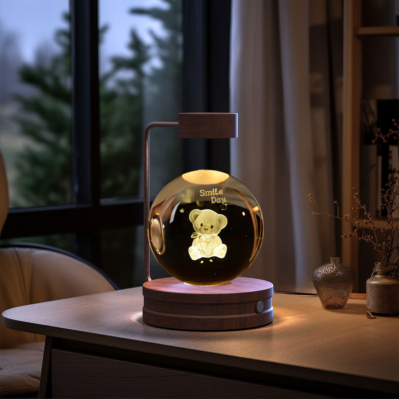 Crystal Ball Cosmic Dinosaur Indoor Night Light USB Power Warm Bedside Light Birthday Gift Night Lamp 8748d9fc 24b6 473d 9645