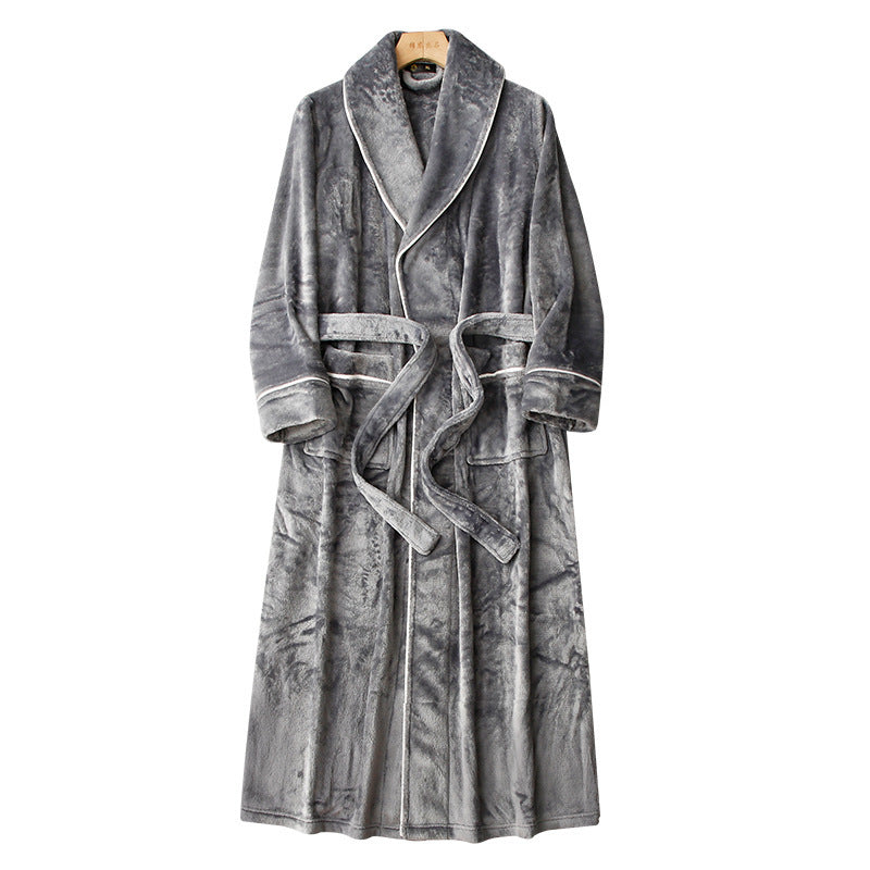 Extended Autumn And Winter Coral Fleece Bathrobe 87dec8d4 3c09 470f 86ac 64f39036045b