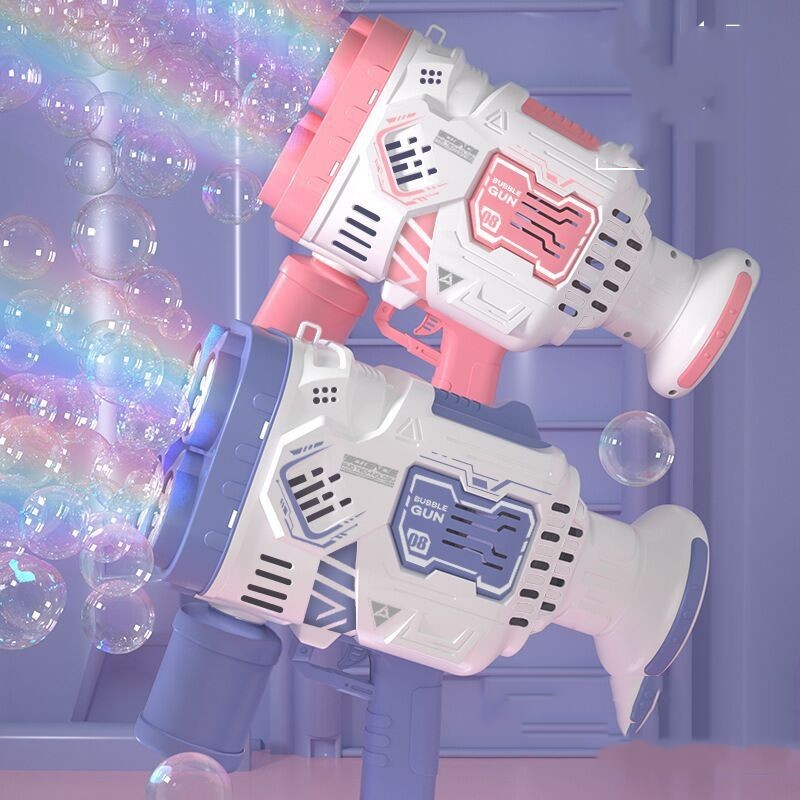 Bubble Gun Rocket Soap Bubble Machine Electric Space Launcher Continues To Produce Bubbles With LED Light 87f7efb2 56b9 4c00