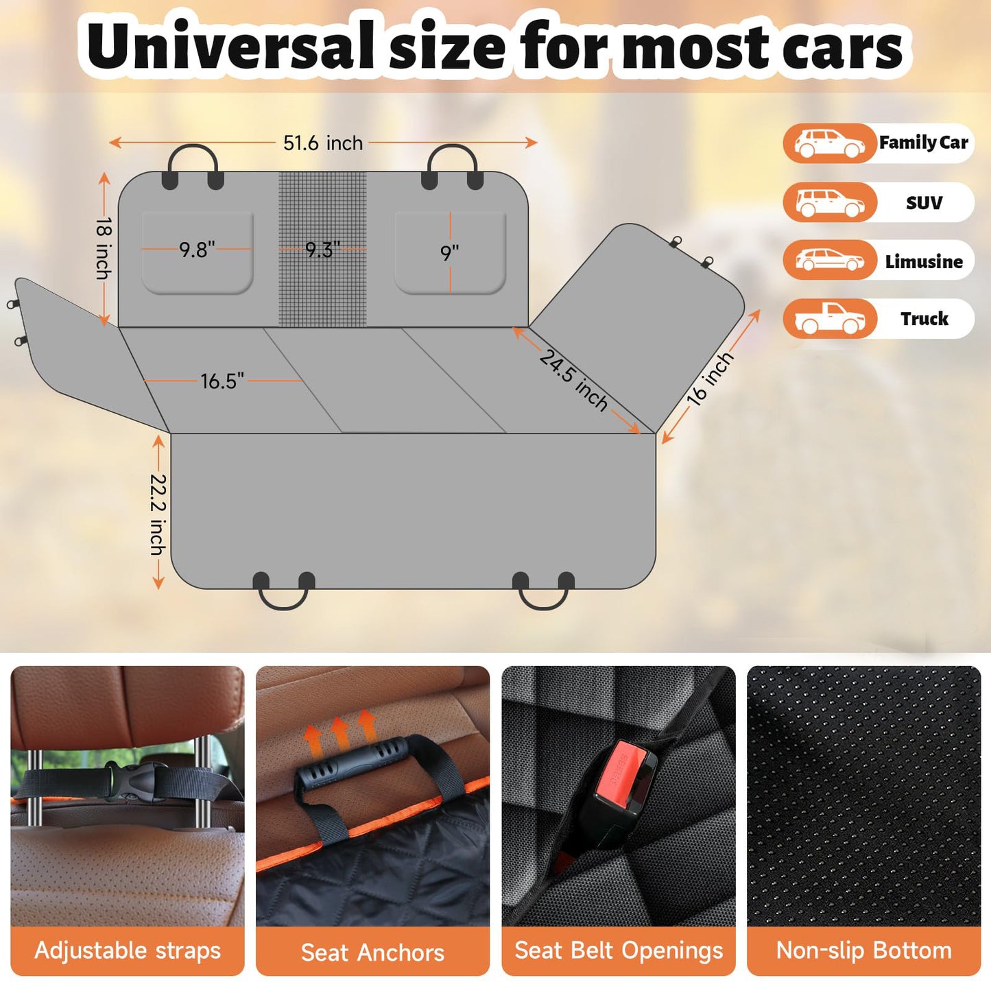 Heat Load Bearing Seat Cover Car Mounted Pet Pad 88099d98 8112 4054 8f4b 862a5dab42d0