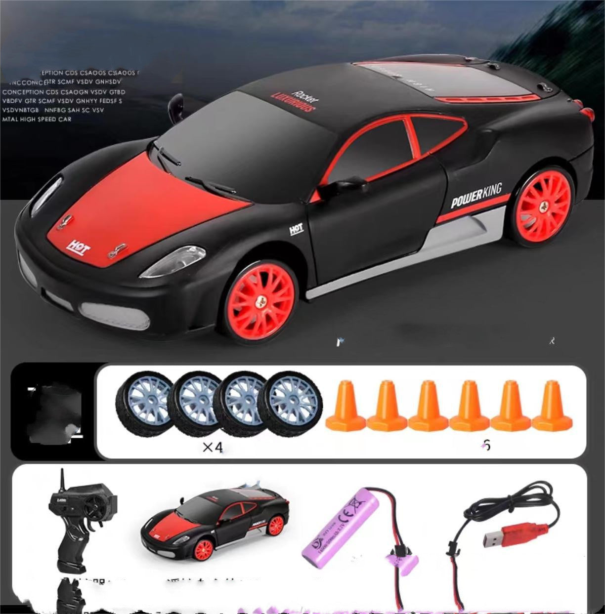 2.4G Drift Rc Car 4WD RC Drift Car Toy Remote Control GTR Model AE86 Vehicle Car RC Racing Car Toy For Children Christmas Gifts - HD Wireless Product #5