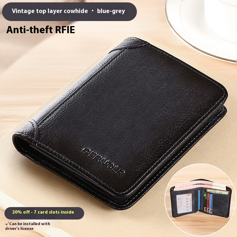 Genuine Leather Anti-theft Swiping Ultra-thin Cheng E Wallet 886d672f 525a 40b3 b11e e27e77b55260 trans