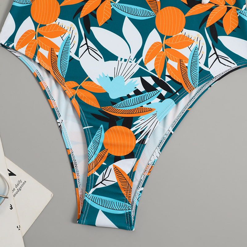 Women's High Waist Polyester Printed One-piece Bikini 888a65d6 366b 4835 ba80 897297a8792f