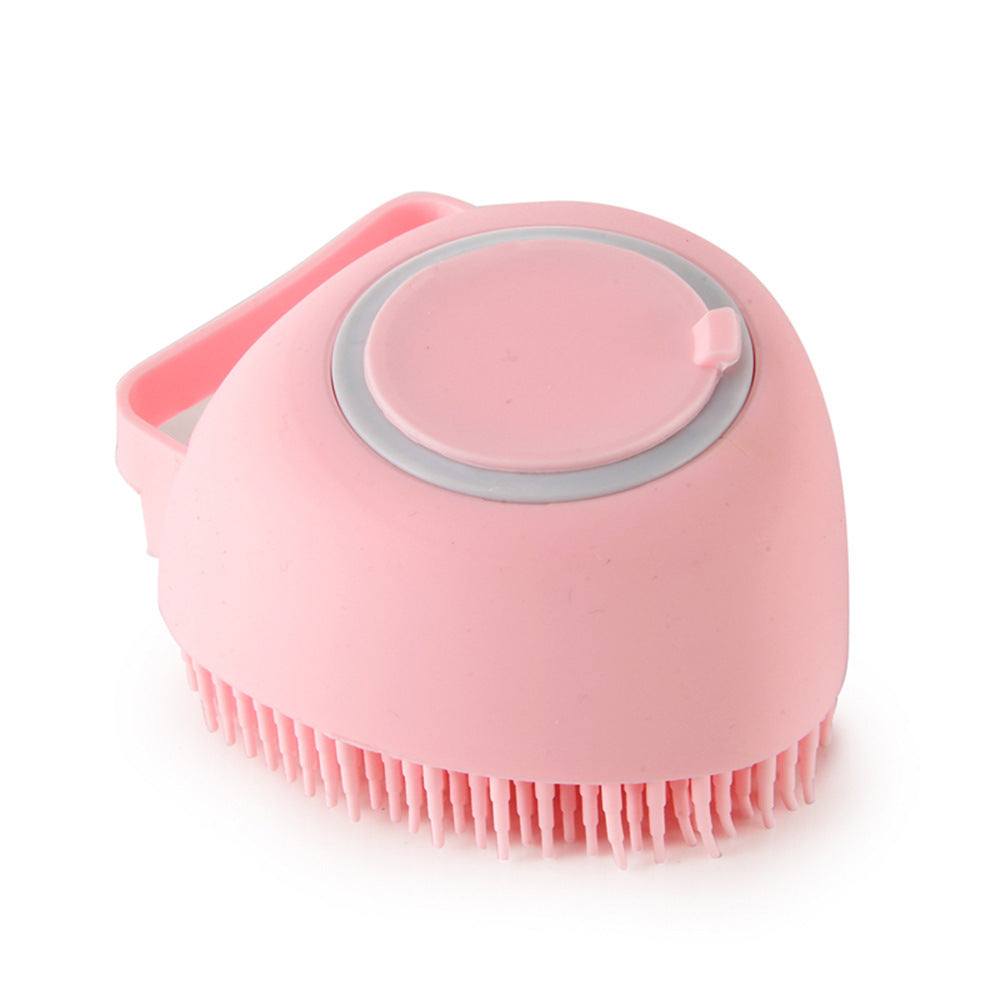 Silicone Dog Bath Massage Gloves Brush Pet Cat Bathroom Cleaning Tool Comb Brush For Dog Can Pour Shampoo Dog Grooming Suppli