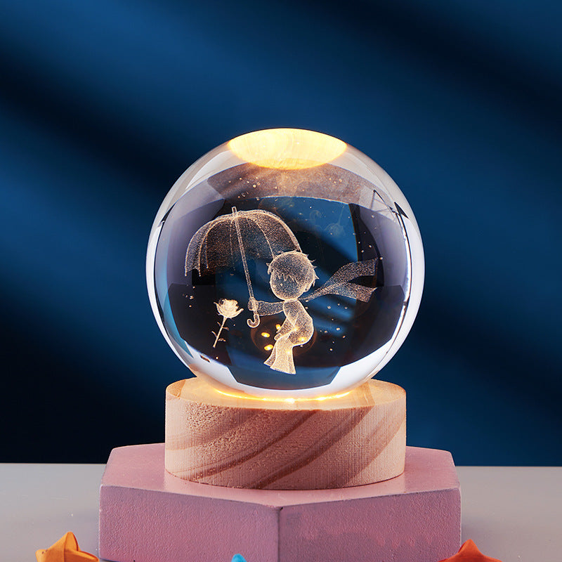 Crystal Ball 3D Inner Carved Solar System Glowing Night Lights Warm Bedside Light Festival And Kid Gift Night Lamp 88fa34ae 6