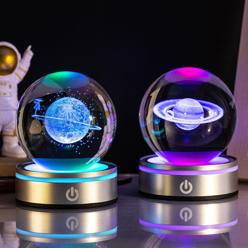 Creative 3D Inner Carving Luminous Crystal Ball Colorful Gradient Small Night Lamp Home Decorations Gifts Selection 89bd920a