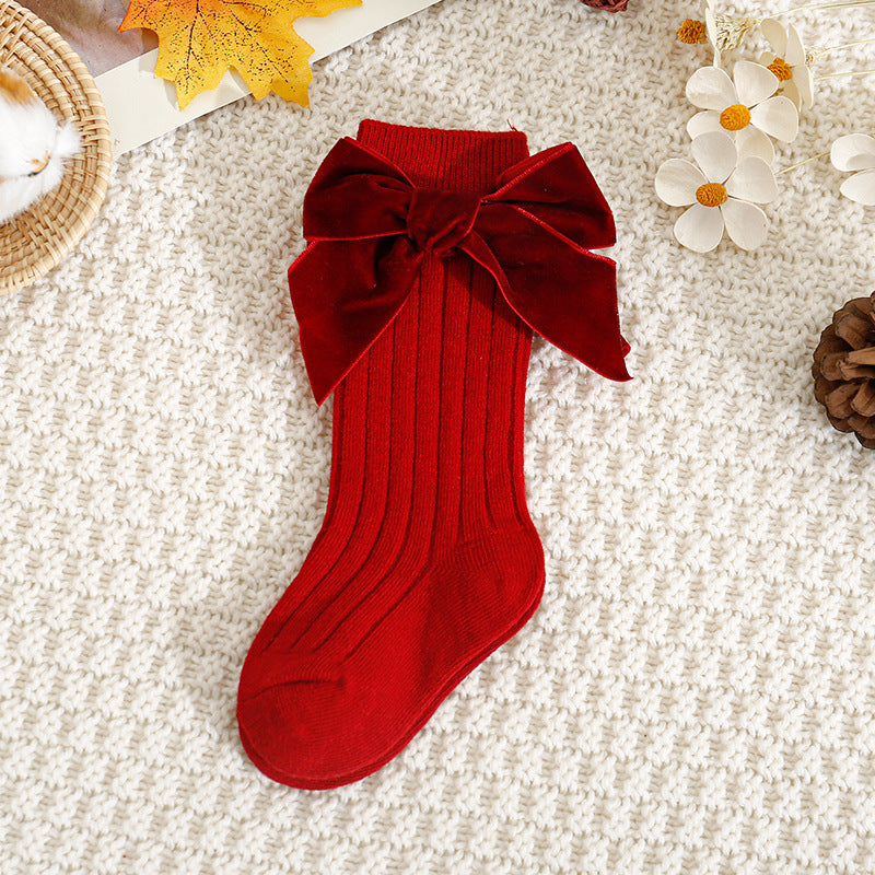 Children's Christmas New Year Lint Bowknot Baby's Socks 89da4f74 1cac 4cf1 a78e 110557f447f0