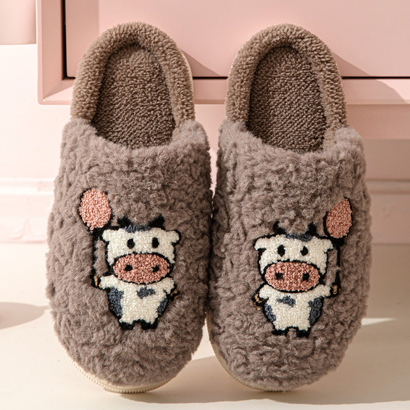 Cartoon Plush Cotton Slippers Women's Winter Warm Dormitory Non-slip 89f71410 d654 4441 98a2 79772644ec2b