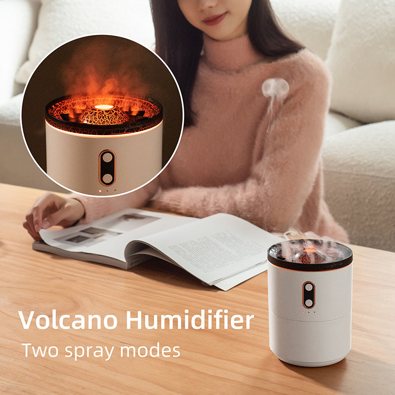 Volcanic Flame Aroma Essential Oil Diffuser USB Portable Jellyfish Air Humidifier Night Light Lamp Fragrance Humidifier 8a263