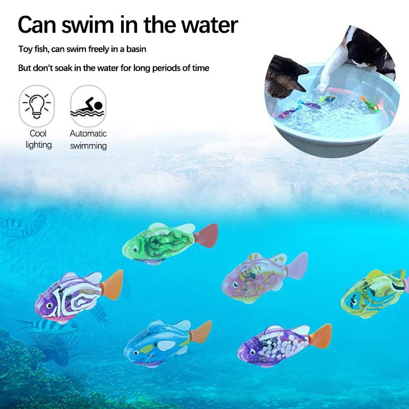 Cat Interactive Electric Fish Water Toy For Indoor Play Swimming Robot Fish Toys For Cat Dog Pet Baby Swimmer Bath Robofish T