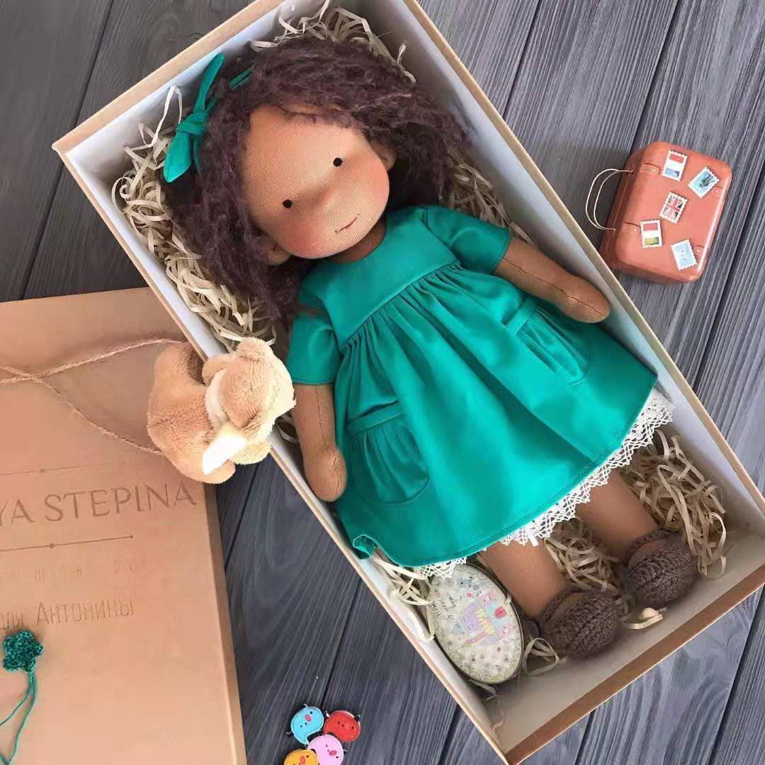 Handmade Plush Doll Golden Curly Girl Finished Product 8b00b71b cadc 4d3a b065 0d256b4b81c0