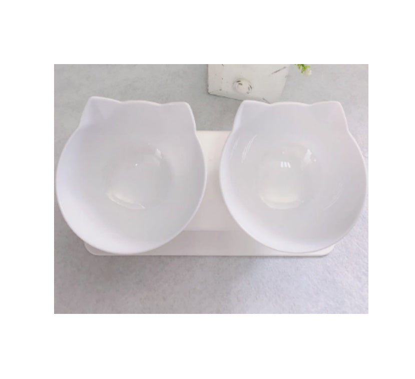 Cat Double Bowl Cat Food Bowl Protects Cervical Vertebra 8b0a236a 2d35 4bbd a674 a7cc9e71196a