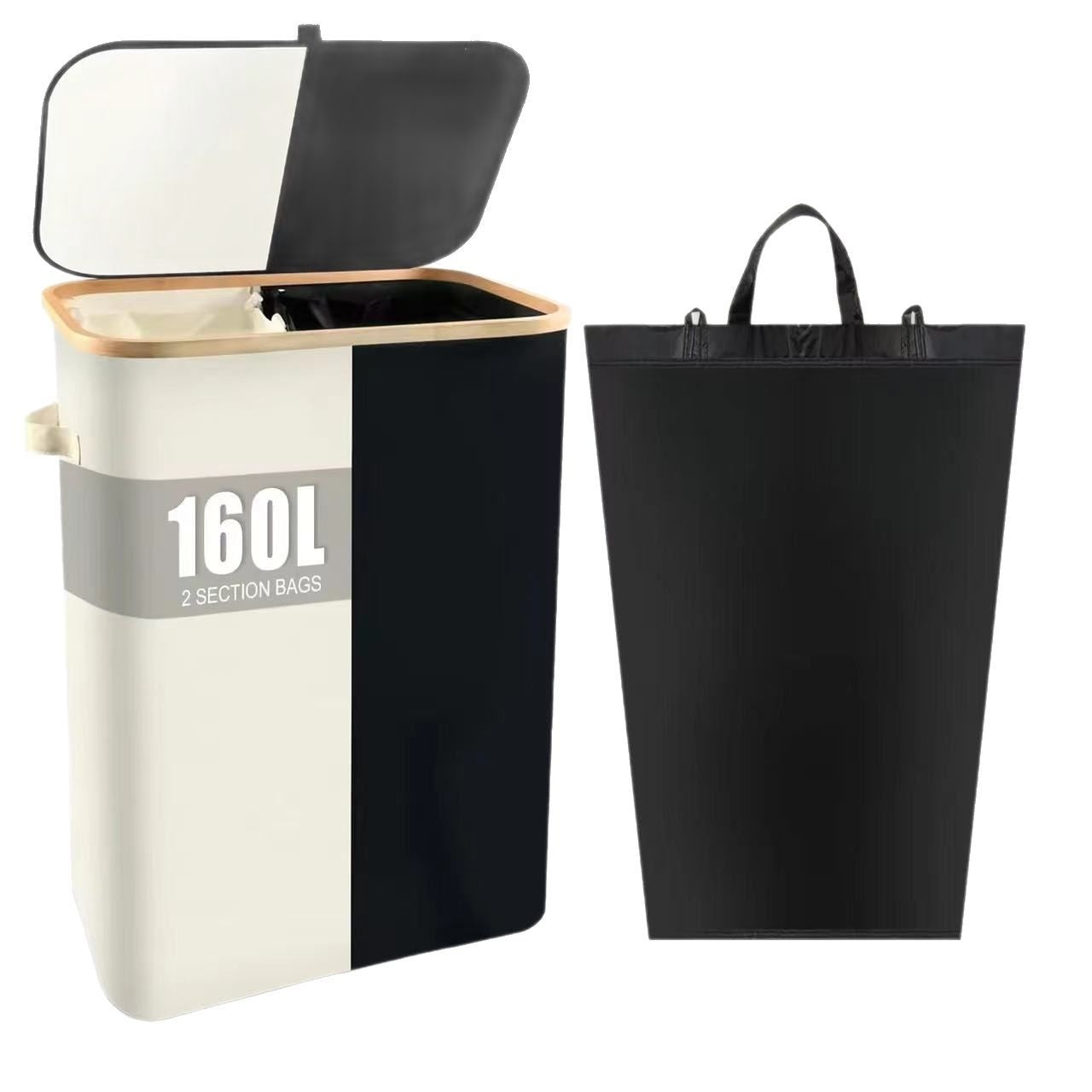 Oxford Cloth Dirty Clothes Folding Dirty Clothes Basket Dustproof With Cover Storage Basket