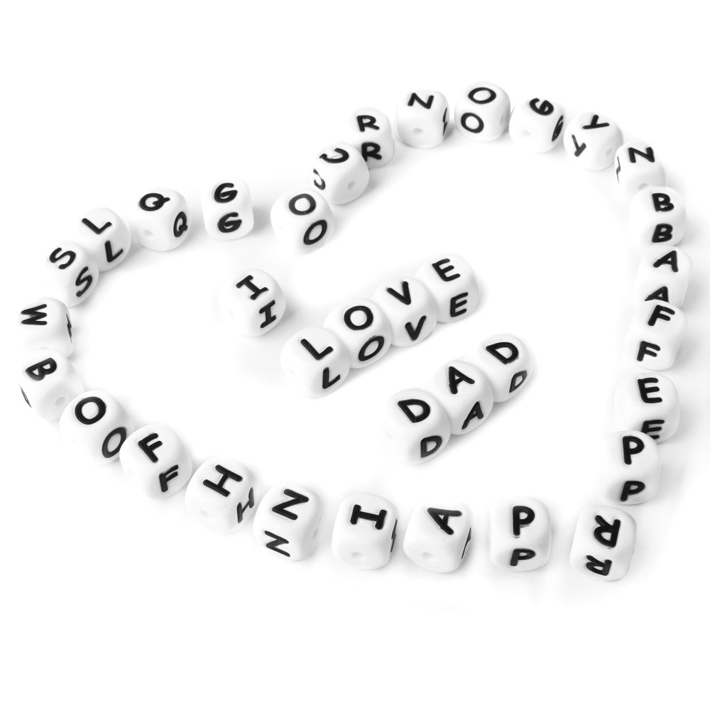 12mm Baby Products 26 Silicone English Alphabet Beads Teeth Accessories - HD Wireless Product #2