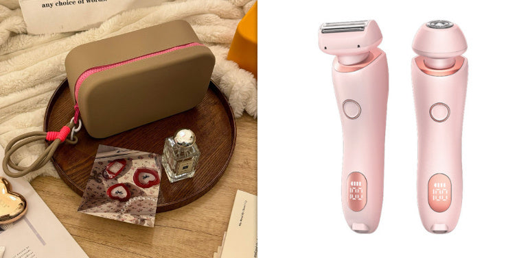 2 In 1 Hair Removal Epilator USB Rechargeable Trimmer Women Body Razor Face Leg Armpit Bikini Hand Pubic Shaver Hair Remover - HD Wireless Product #17
