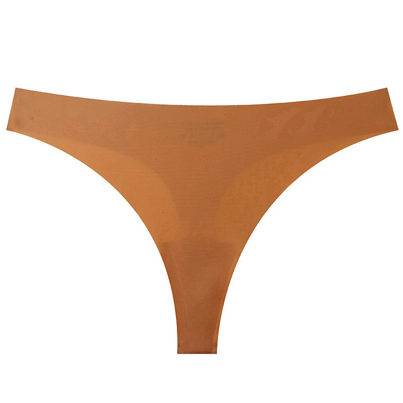 Women's Sports Seamless Thin Belt Ice Silk Low Waist Plus Size One-piece Briefs 8c75f82b 6649 4860 afc2 c14b5bdc1fb9