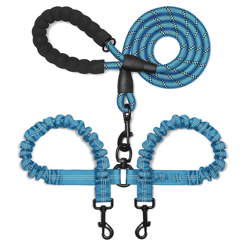 Polyester Pet Reflective One Drag Two Traction Rope 8d2d3c20 99e7 4147 9839 4858e19cecad