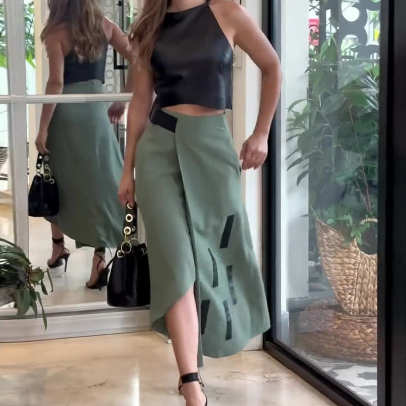Summer New Fashion Halter Short Dress Fashionable Skirt Two-piece Set 8da4804c 5227 45f9 b766 0650bda6dc0b