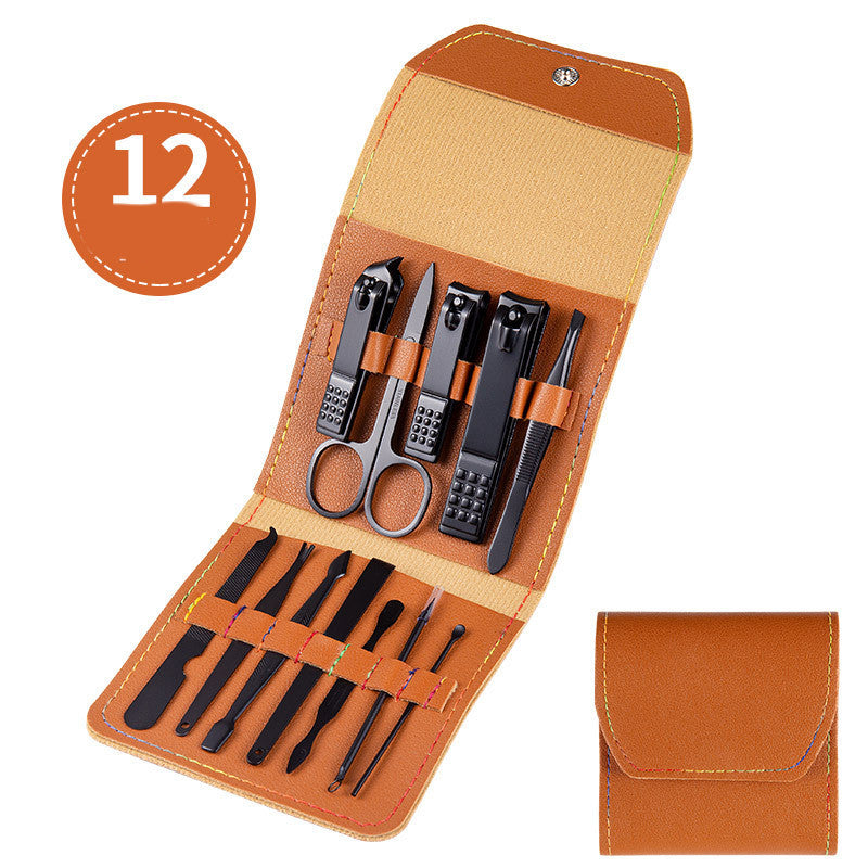 Professional Scissors Nail Clippers Set Ear Spoon Dead Skin Pliers Nail Cutting Pliers Pedicure Knife Nail Groove Trimmers 8e