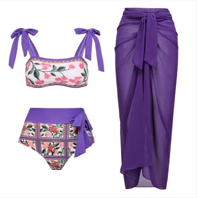 Siamese Conservative Covering Belly Thin Swimsuit French Retro One-piece Bikini 8ff2d2be b628 4215 a303 bfab946f2717